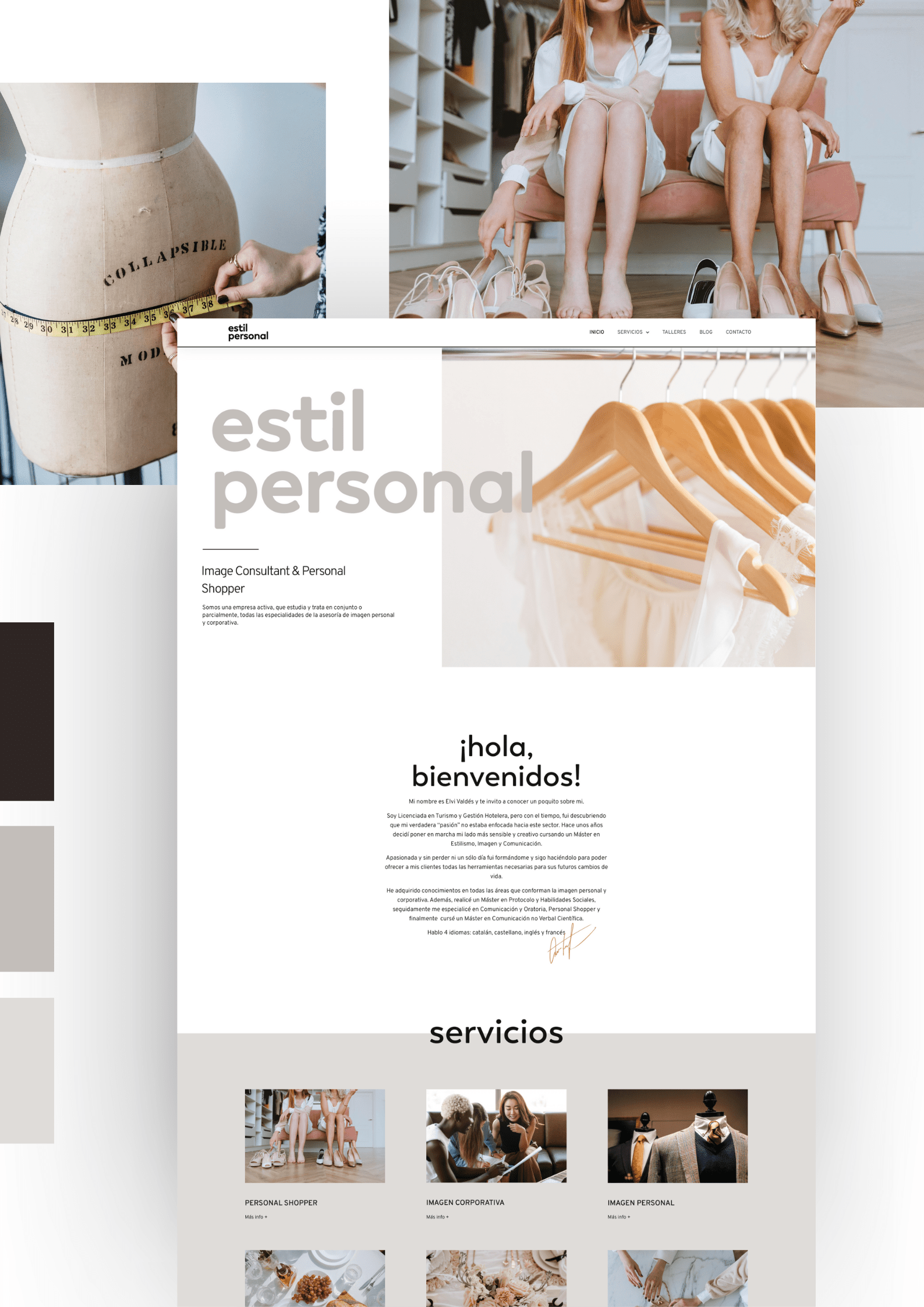 Sitio web para asesora de imagen personal