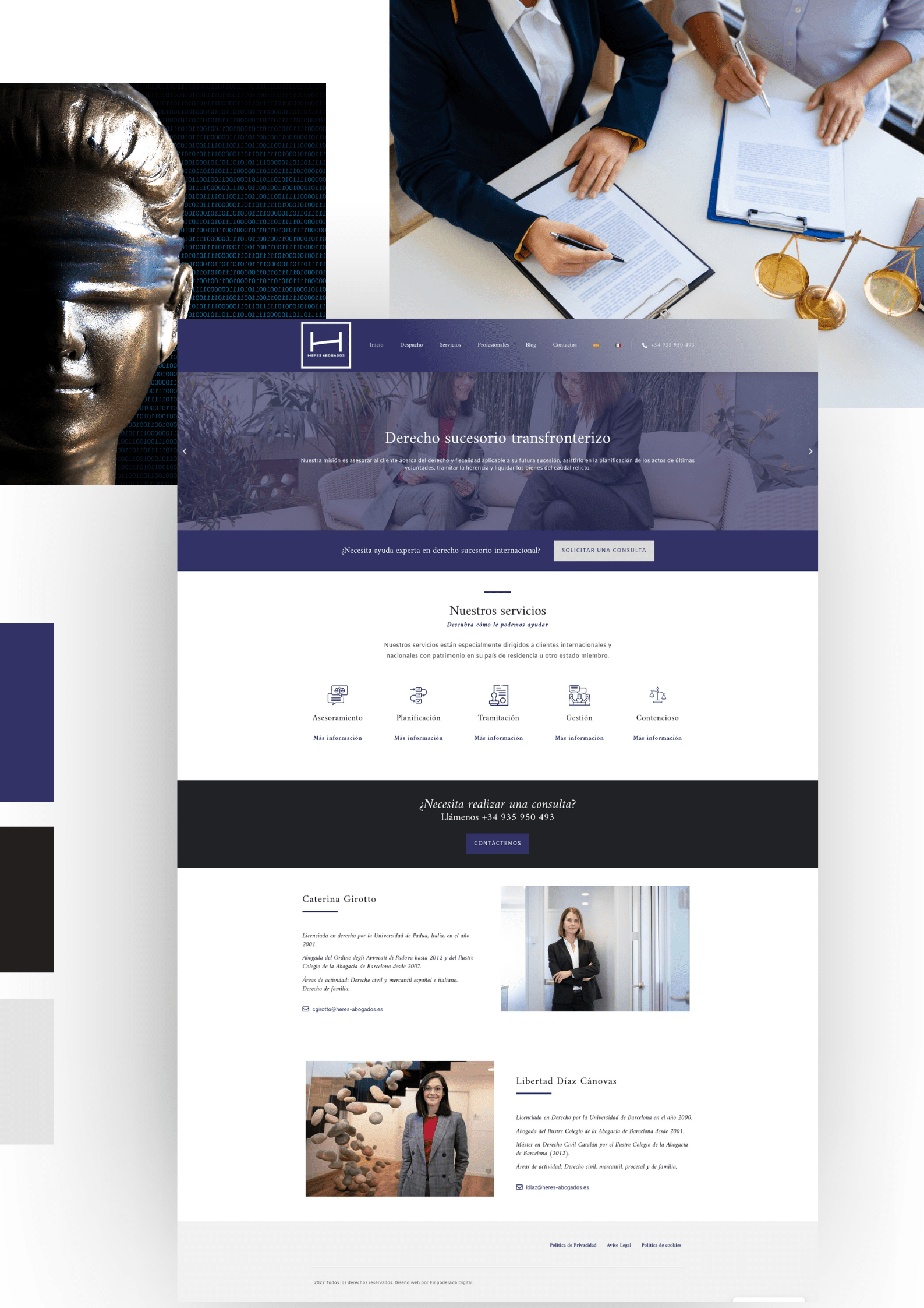 diseño pagina web abogada