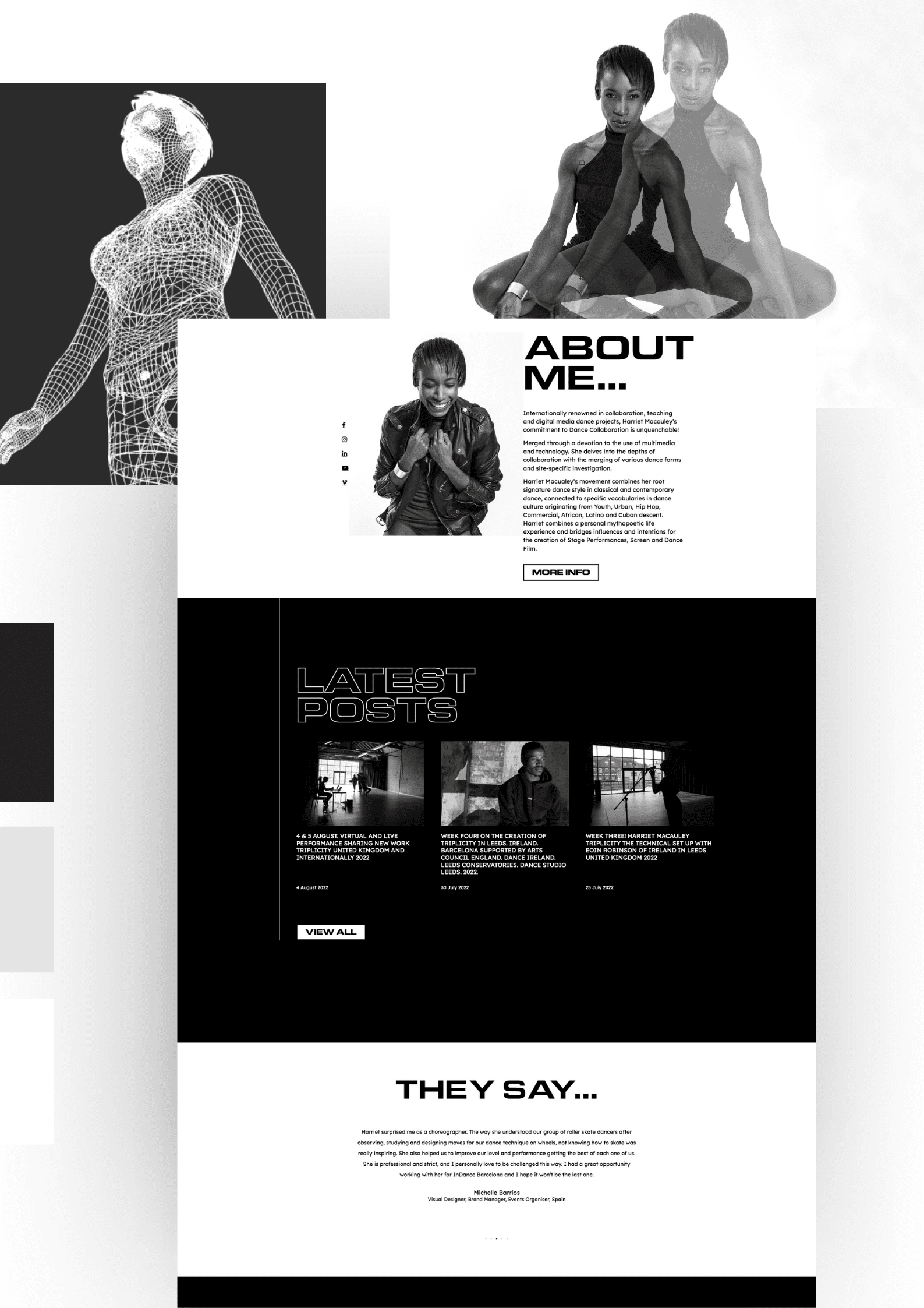 diseño web para bailarina y coreografa