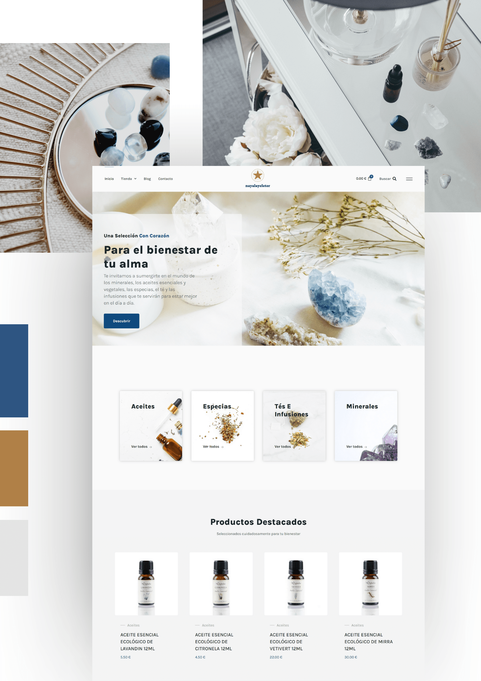 diseño web para tienda de aceites esenciales